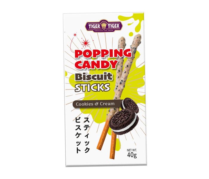 POPPING CANDY BISCUITS STICKS COOKIES & CREAM