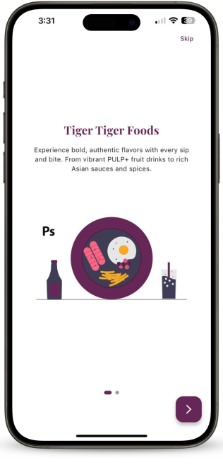 Tiger Tiger Foods App