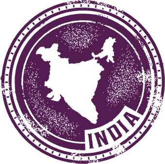 Purple India Postal Stamp