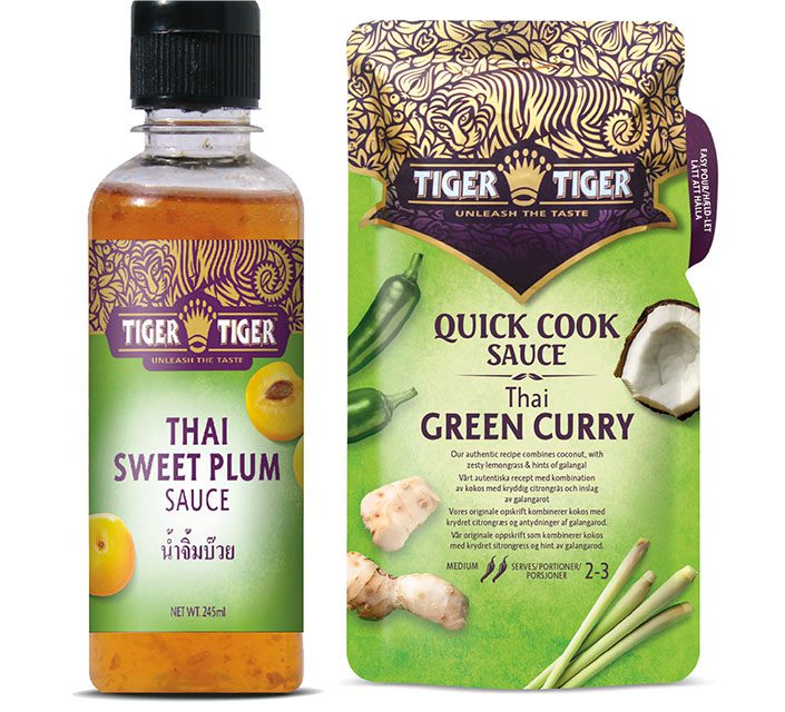 Tiger Tiger Foods Thai Sweet Plum Sauce & Thai Green Curry Quick Cook Sauce